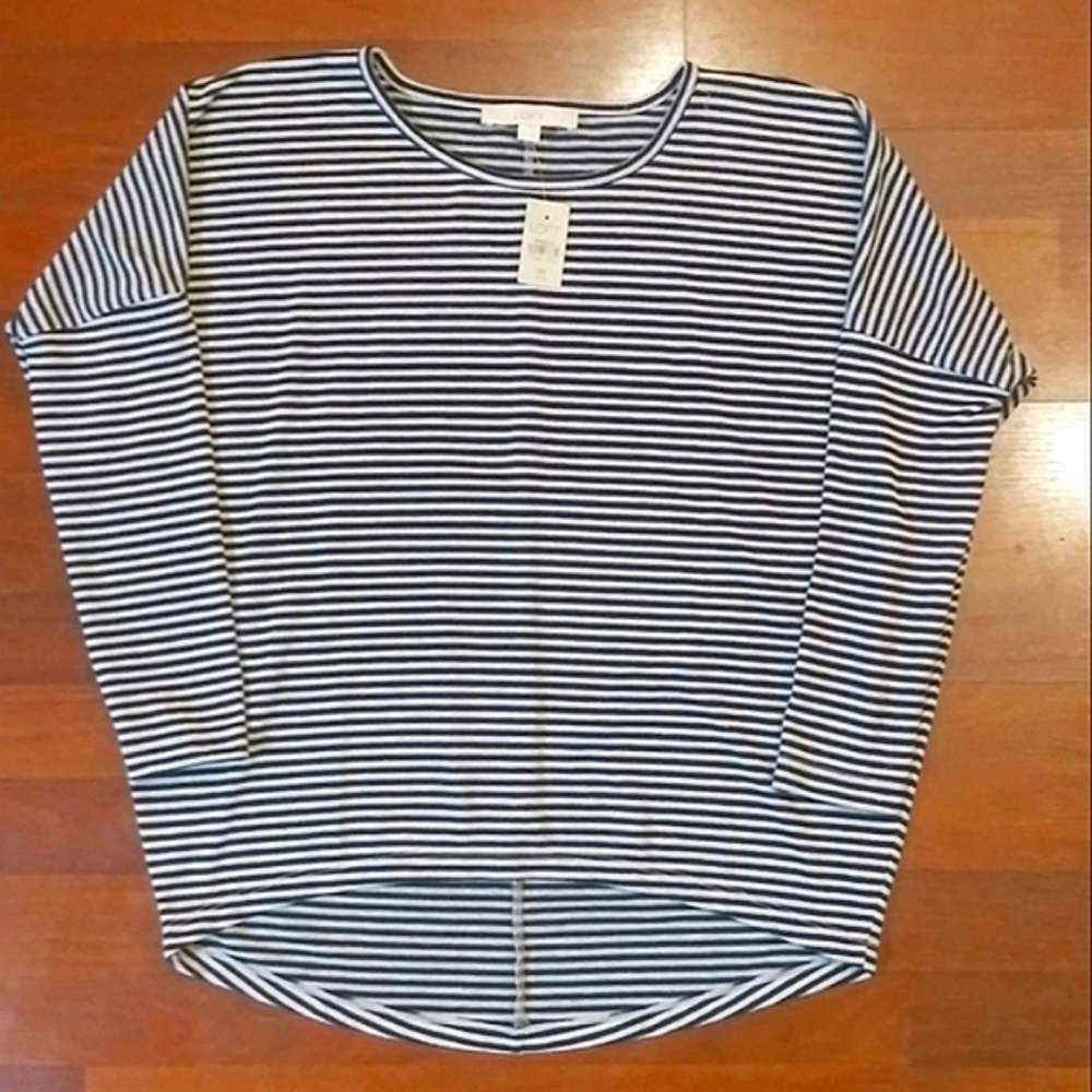 NWT Loft Med Petite Striped Shirt
